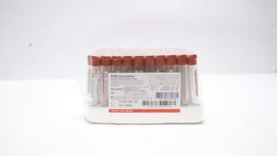 BD 367820 Vacutainer Serum Blood Collection Tubes 10.0mL 16 x 100mm -Pack of 100